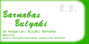 barnabas bulyaki business card